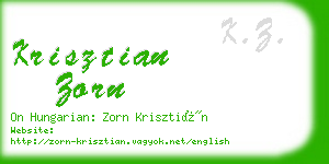 krisztian zorn business card